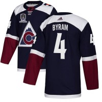 Adidas Colorado Avalanche #4 Bowen Byram Navy 2022 Stanley Cup Champions Alternate Authentic Stitched NHL Jersey