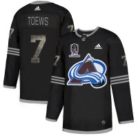 Adidas Colorado Avalanche #7 Devon Toews Black 2022 Stanley Cup Champions Authentic Classic Stitched NHL Jersey