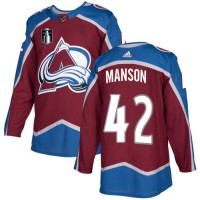 Adidas Colorado Avalanche #42 Josh Manson Burgundy 2022 Stanley Cup Final Patch Home Authentic Stitched NHL Jersey