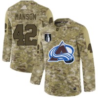 Adidas Colorado Avalanche #42 Josh Manson Camo 2022 Stanley Cup Final Patch Authentic Stitched NHL Jersey
