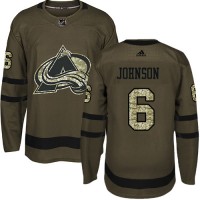 Adidas Colorado Avalanche #6 Erik Johnson Green Salute to Service Stitched NHL Jersey