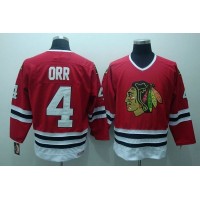 Chicago Blackhawks #4 Bobby Orr Stitched Red CCM Throwback NHL Jersey