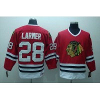 Chicago Blackhawks #28 Steve Larmer Stitched Red CCM Throwback NHL Jersey
