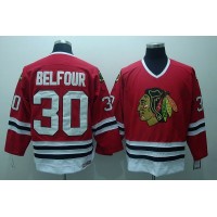 Chicago Blackhawks #30 ED Belfour Stitched Red CCM Throwback NHL Jersey