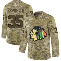 Adidas Chicago Blackhawks #35 Tony Esposito Camo Authentic Stitched NHL Jersey