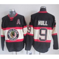 Chicago Blackhawks #9 Bobby Hull Black Third CCM Stitched NHL Jersey