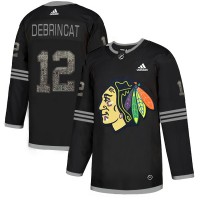 Adidas Chicago Blackhawks #12 Alex DeBrincat Black Authentic Classic Stitched NHL Jersey