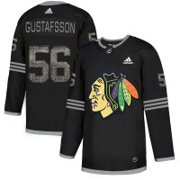 Adidas Chicago Blackhawks #56 Erik Gustafsson Black Authentic Classic Stitched NHL Jersey