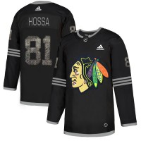 Adidas Chicago Blackhawks #81 Marian Hossa Black Authentic Classic Stitched NHL Jersey