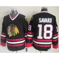 Chicago Blackhawks #18 Denis Savard Black CCM Throwback Stitched NHL Jersey