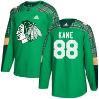 Adidas Chicago Blackhawks #88 Patrick Kane adidas Green St. Patrick's Day Authentic Practice Stitched NHL Jersey