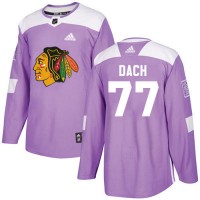 Adidas Chicago Blackhawks #77 Kirby Dach Purple Authentic Fights Cancer Stitched NHL Jersey