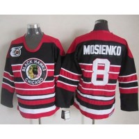 Chicago Blackhawks #8 Bill Mosienko Red/Black 75TH CCM Stitched NHL Jersey