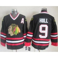 Chicago Blackhawks #9 Bobby Hull Black CCM Throwback Stitched NHL Jersey