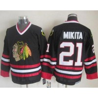 Chicago Blackhawks #21 Stan Mikita Black CCM Throwback Stitched NHL Jersey