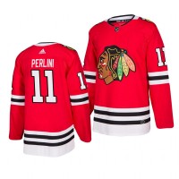 Chicago Chicago Blackhawks #11 Brendan Perlini 2019-20 Adidas Authentic Home Red Stitched NHL Jersey
