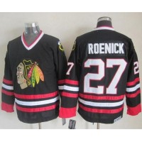 Chicago Blackhawks #27 Jeremy Roenick Black CCM Throwback Stitched NHL Jersey