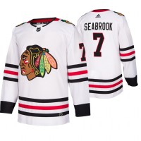 Chicago Chicago Blackhawks #7 Brent Seabrook 2019-20 Away Authentic Player White NHL Jersey
