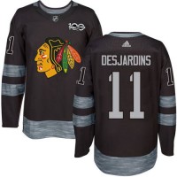 Adidas Chicago Blackhawks #11 Andrew Desjardins Black 1917-2017 100th Anniversary Stitched NHL Jersey