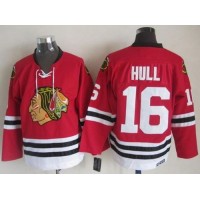 Chicago Blackhawks #16 Bobby Hull Red CCM Throwback Stitched NHL Jersey