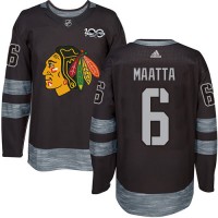 Adidas Chicago Blackhawks #6 Olli Maatta Black 1917-2017 100th Anniversary Stitched NHL Jersey