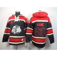 Chicago Blackhawks #88 Patrick Kane Black Sawyer Hooded Sweatshirt Stitched NHL Jersey