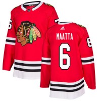 Adidas Chicago Blackhawks #6 Olli Maatta Red Home Authentic Stitched NHL Jersey