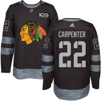 Adidas Chicago Blackhawks #22 Ryan Carpenter Black 1917-2017 100th Anniversary Stitched NHL Jersey