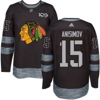 Adidas Chicago Blackhawks #15 Artem Anisimov Black 1917-2017 100th Anniversary Stitched NHL Jersey