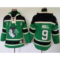 Chicago Blackhawks #9 Bobby Hull Green St. Patrick's Day McNary Lace Hoodie Stitched NHL Jersey