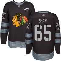 Adidas Chicago Blackhawks #65 Andrew Shaw Black 1917-2017 100th Anniversary Stitched NHL Jersey