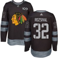 Adidas Chicago Blackhawks #32 Michal Rozsival Black 1917-2017 100th Anniversary Stitched NHL Jersey