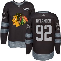 Adidas Chicago Blackhawks #92 Alexander Nylander Black 1917-2017 100th Anniversary Stitched NHL Jersey