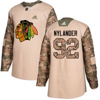 Adidas Chicago Blackhawks #92 Alexander Nylander Camo Authentic 2017 Veterans Day Stitched NHL Jersey