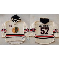 Chicago Blackhawks #57 Trevor Van Riemsdyk Cream Heavyweight Pullover Hoodie Stitched NHL Jersey