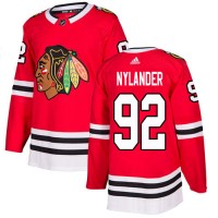 Adidas Chicago Blackhawks #92 Alexander Nylander Red Home Authentic Stitched NHL Jersey