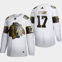 Chicago Chicago Blackhawks #17 Dylan Strome Men's Adidas White Golden Edition Limited Stitched NHL Jersey