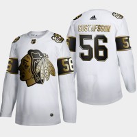 Chicago Chicago Blackhawks #56 Erik Gustafsson Men's Adidas White Golden Edition Limited Stitched NHL Jersey