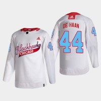 Chicago Chicago Blackhawks #44 Calvin De Haan Men's White One Community Night NHL Jersey