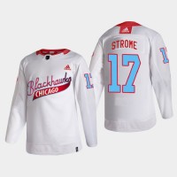 Chicago Chicago Blackhawks #17 Dylan Strome Men's White One Community Night NHL Jersey