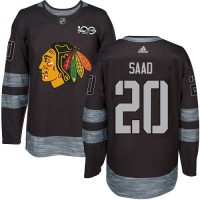 Adidas Chicago Blackhawks #20 Brandon Saad Black 1917-2017 100th Anniversary Stitched NHL Jersey