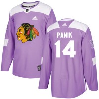 Adidas Chicago Blackhawks #14 Richard Panik Purple Authentic Fights Cancer Stitched NHL Jersey
