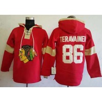 Chicago Blackhawks #86 Teuvo Teravainen Red Pullover Hoodie Stitched NHL Jersey