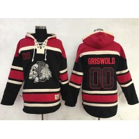 Chicago Blackhawks #00 Clark Griswold Black Sawyer Hooded Sweatshirt Stitched NHL Jersey