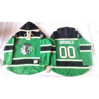 Chicago Blackhawks #00 Clark Griswold Green St. Patrick's Day McNary Lace Hoodie Stitched NHL Jersey