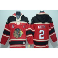 Chicago Blackhawks #2 Duncan Keith Red Sawyer Hooded Sweatshirt Stitched NHL Jersey