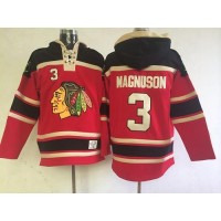 Chicago Blackhawks #3 Keith Magnuson Red Sawyer Hooded Sweatshirt Stitched NHL Jersey