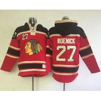 Chicago Blackhawks #27 Jeremy Roenick Red Sawyer Hooded Sweatshirt Stitched NHL Jersey