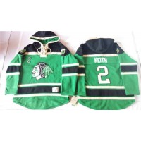 Chicago Blackhawks #2 Duncan Keith Green St. Patrick's Day McNary Lace Hoodie Stitched NHL Jersey