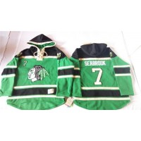 Chicago Blackhawks #7 Brent Seabrook Green St. Patrick's Day McNary Lace Hoodie Stitched NHL Jersey